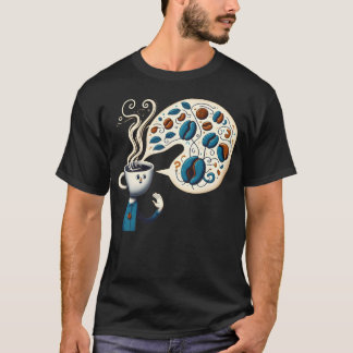 Camiseta Copo de Café Excêntrico Headee Arte Divertida