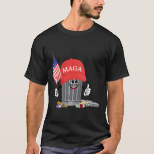 Camiseta Copo de Lixo de Cartoon Mega Trump Divertido Bande