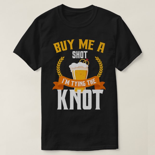 Camiseta Copo de Shot de Despedida de Solteiro Engraçado No (Frente do Design)