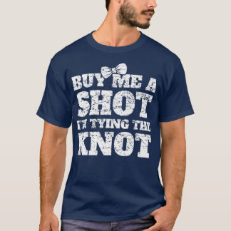 Camiseta Copo de Shot de Despedida de Solteiro Engraçado No