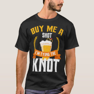 Camiseta Copo de Shot Engraçado para Festa de Solteiro Noiv