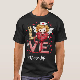 Camiseta Copo Engraçado Amor Enfermeira Vida Dia dos Namora