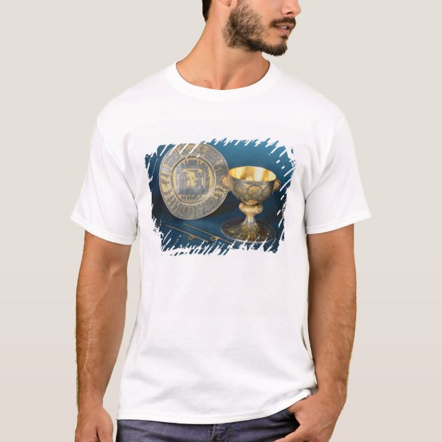 Camiseta Copo, placa e fístula do comunhão (Frente)