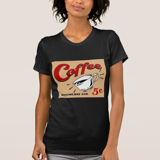 Camiseta Copo sem fundo do café (Frente)