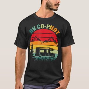 Camiseta Copoiloto Rv Retro Camping Engraçado Aventureiro O