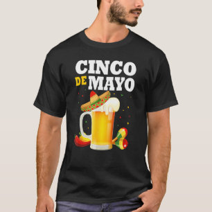 Camiseta Copos De Cerveja Mexicanos Cinco De Mayo Atinge Ho