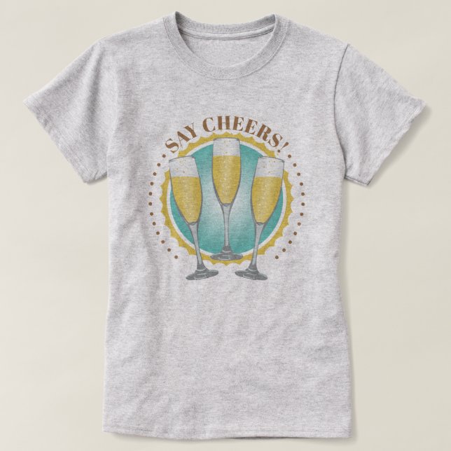 Camiseta Copos de Champanhe (Frente do Design)