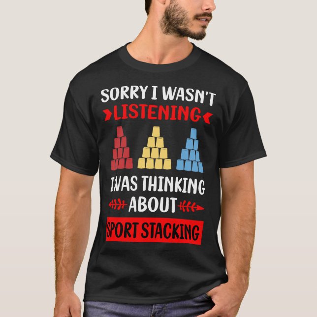 Camiseta Copos de Empilhamento de Esporte Empilhamento Rápi (Frente)