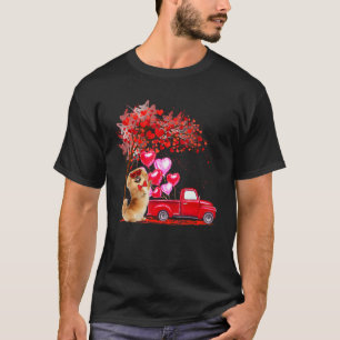 Camiseta Copos Sunitas Pekingeses Corações Pickup Truck Cou