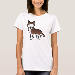 Camiseta Copper Cartoon Siberian Husky