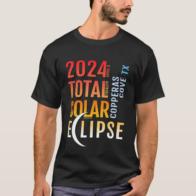 Camiseta Copperas Cove Texas TX Total Eclipse Solar 2024 5 (Frente)
