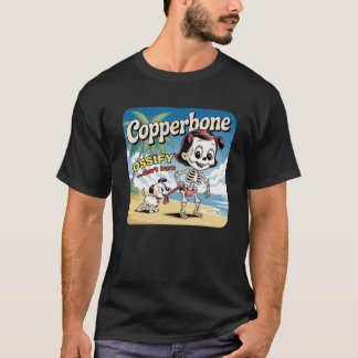 Camiseta "Copperbone"  Suntan Lotion Parody with Skeleton