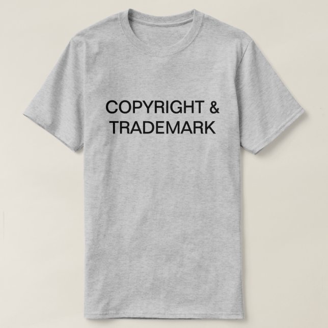 Camiseta Copyright & Trademark T-Shirt (Frente do Design)