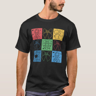 Camiseta Coquete Bo do Mês de Consciencialização do Autismo