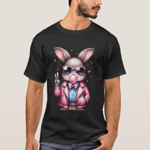 Camiseta Coquete Bunny Páscoa Retro Sopra Bolha Óculos de S