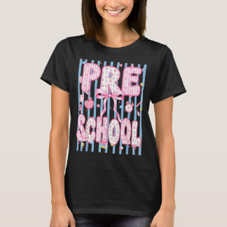 Camiseta Coquete de Pré-Escola Primeiro Dia de Aula 1º Dia