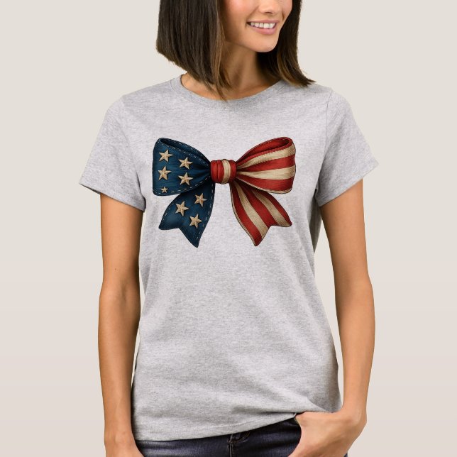 Camiseta Coquete do Arco de Sinalizador Americano (Frente)