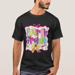 Camiseta Coquete Elegante de Volta às Aulas para Meninas da
