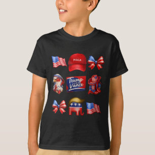 Camiseta Coquete Fofa Trump Vance 2024 Garota Trump Republi