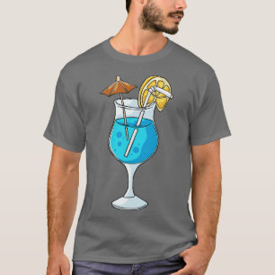 Camiseta Coquetel Com Guarda-Chuva Em Bebidas Bebidas
