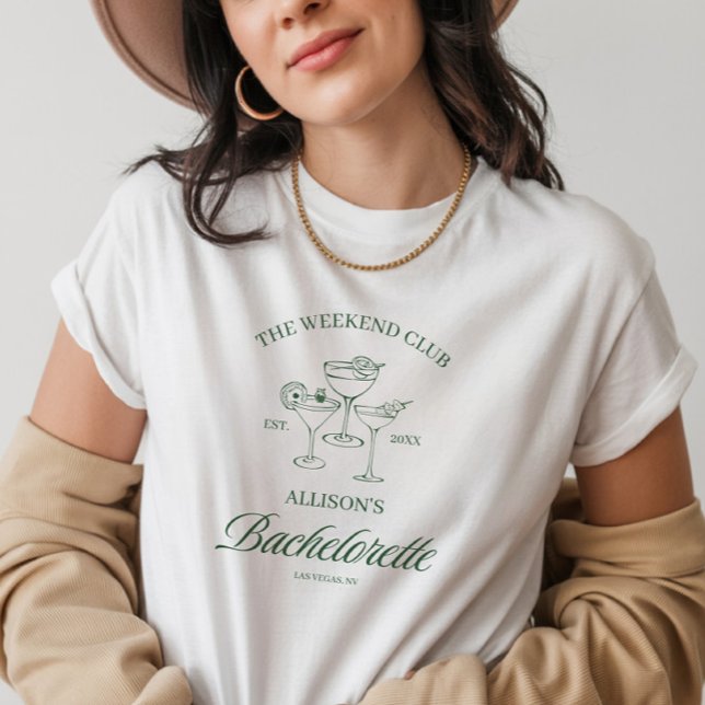 Camiseta Coquetel de Casamento de Noivado Personalizado (Criador carregado)