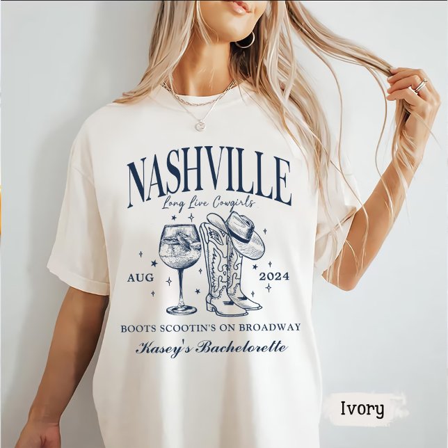 Camiseta Coquetel Nashville Bachelorette Rodeo Personalizad (Criador carregado)