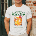 Camiseta Coquetel Old Fashioned Fim de Semana de Solteiro<br><div class="desc">A suíte "Old Fashioned Bachelor Party" é uma coleção ousada e atemporal, projetada para um fim de semana de estilo clássico e diversão inesquecível. Centrada em uma rica paleta de cores inspirada no vintage e apresentando uma impressionante aquarela de um coquetel antigo, essa coleção captura o espírito de uma celebração...</div>