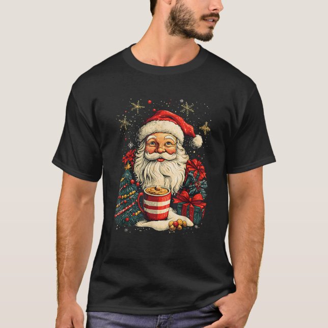Camiseta Coquette Bow Santa Candy Girly Xmas Christmas Tree (Frente)