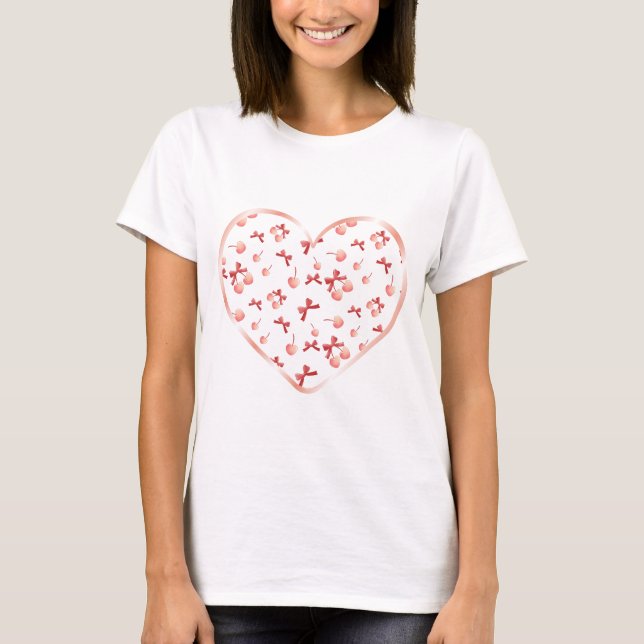 Camiseta Coquette Cherries: Love in Every Detail (Frente)