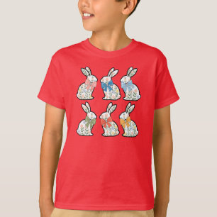 Camiseta Coquette Coelho de Páscoa Sublimação Floral-43234