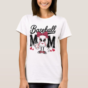 Camiseta Coquette da Mãe de Beisebol Bonita