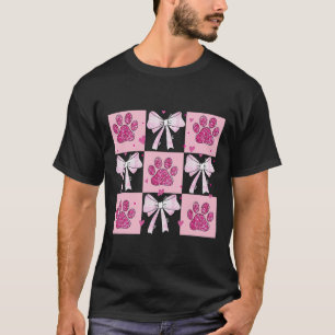 Camiseta Coquette de Cachorro de São Valentim Xadrez