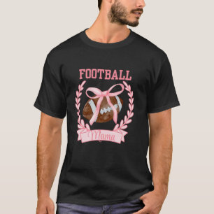 Camiseta Coquette Football Mama Mãe Mamãe Pink Arco A