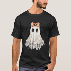 Camiseta Coquette Lace Ghost Boo Em Boojee Halloween Spooky
