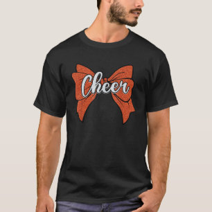 Camiseta Coquette Orange Cheer Cheerleader Esporte Arco Che