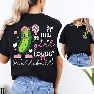 Camiseta Coquette Personalizada de Pickleball Menina Fofa P