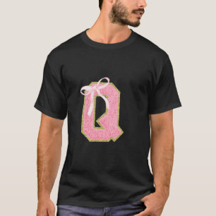 Camiseta Coquette - Primeira Letra Inicial Q Menina De Papo