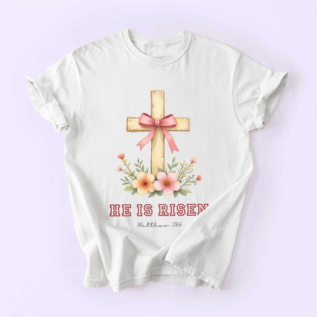 Camiseta Coquette Religious, Jesus Easter, He is Risen (Criador carregado)