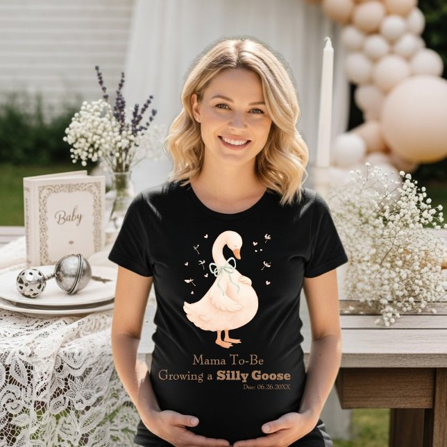 Camiseta Coquette Silly Goose Green Mommy-to-Be, Pregnancy  (Coquette Silly Goose Green Mommy-to-Be, Pregnancy T-Shirt)
