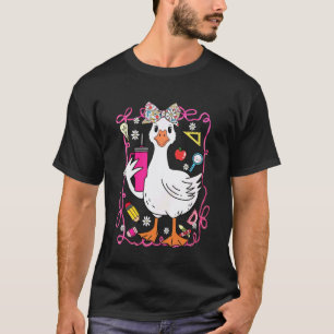 Camiseta Coquette Silly Goose Préppy Floral Professora Volt