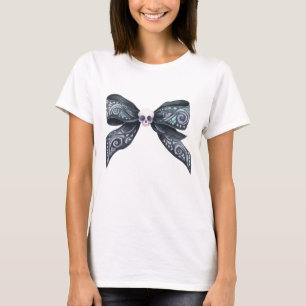 Camiseta Coquette Skull Arco Pastel Gótica T Shirt