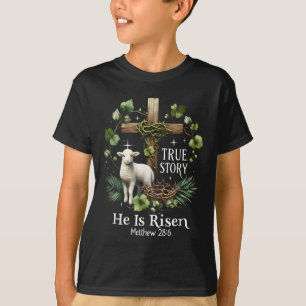 Camiseta Coquette True Story Ele É Risen Páscoa Vintage Chr