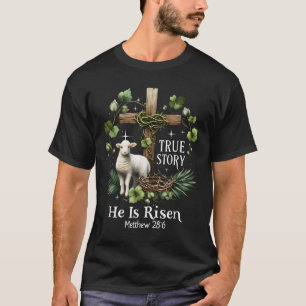 Camiseta Coquette True Story Ele É Risen Páscoa Vintage Chr