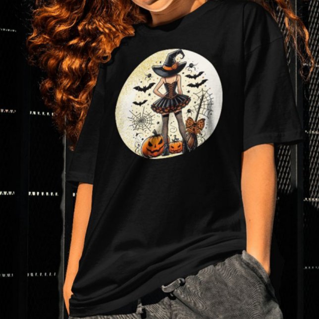 Camiseta Coquette Witch Halloween (Criador carregado)