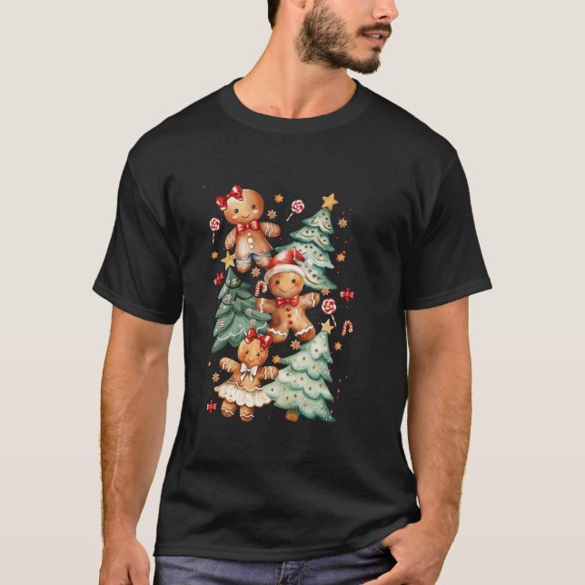 Camiseta Coquette Xmas Gingerbird Arco Natal T (Frente)