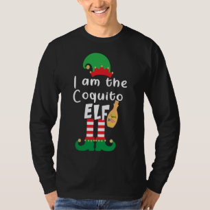 Camiseta Coquito ELF Engraçado Porto Rico Correspondendo Na