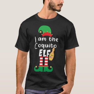Camiseta Coquito ELF Engraçado Porto Rico Correspondendo Na
