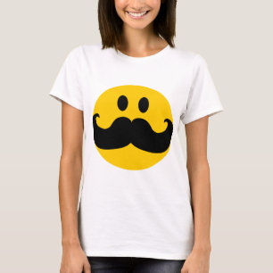 Camiseta Cor customizável do fundo do bigode)