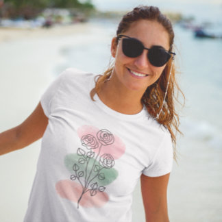 Camiseta Cor da água, cor de rosa rosa,