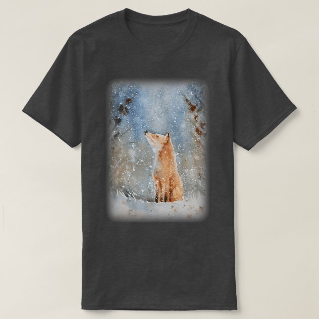 Camiseta Cor da água Winter Fo Scense Natal (Frente do Design)